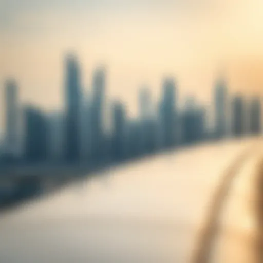 Skyline of Dubai showcasing modern architecture