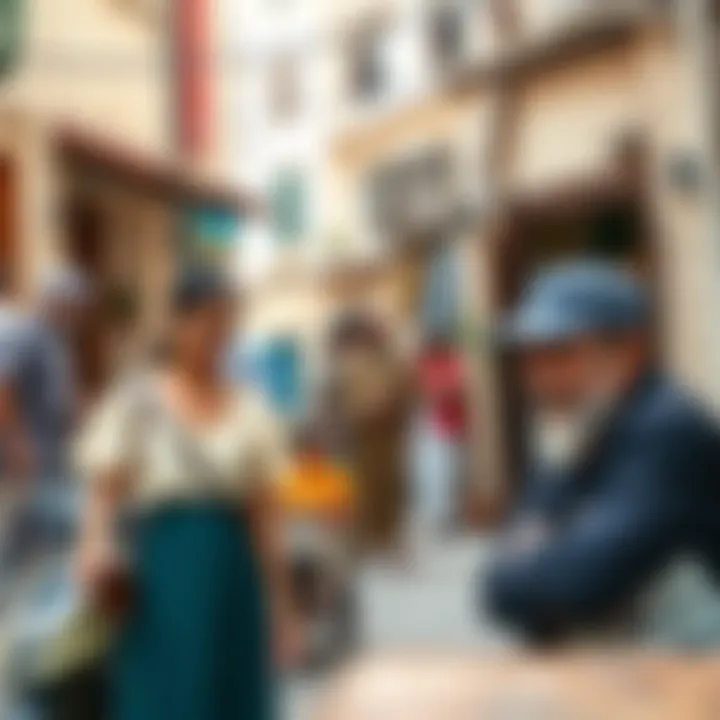Diverse cultural interactions in a vibrant Dubai community