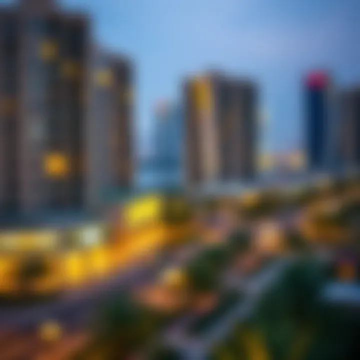 Map highlighting various neighborhoods in Dubai popular among expatriates