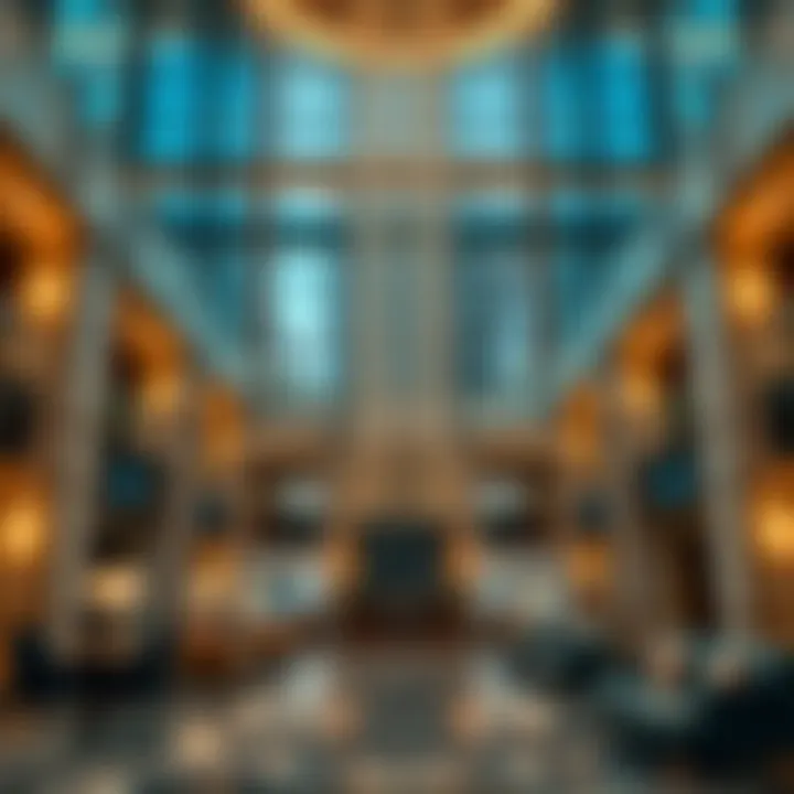 Luxurious Hotel Lobby in Dubai Luxurious hotel lobby in Dubai showcasing modern architecture