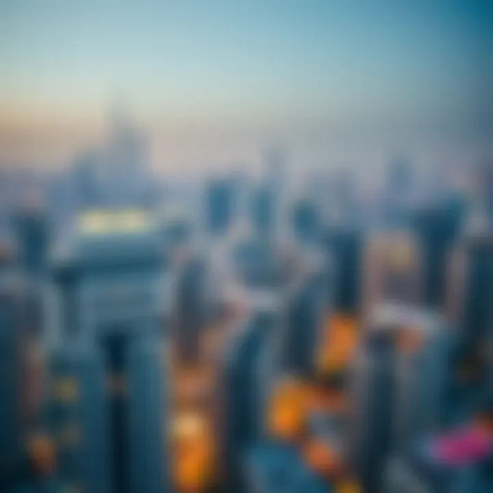 Aerial view of Dubai's skyline with residential buildings