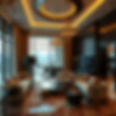 Interior of an opulent luxury apartment in Dubai