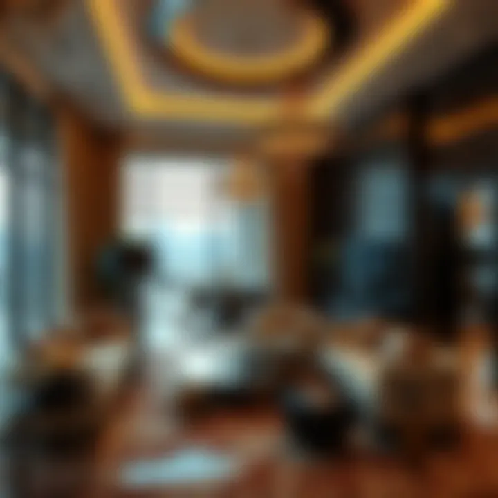 Interior of an opulent luxury apartment in Dubai