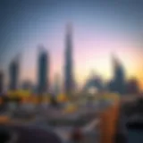 Skyline of Dubai showcasing modern architecture and luxury properties