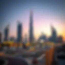 Skyline of Dubai showcasing modern architecture and luxury properties