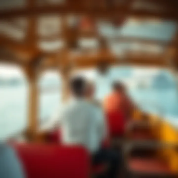 Passengers on the RTA Water Bus Passengers enjoying the ride on the RTA Water Bus