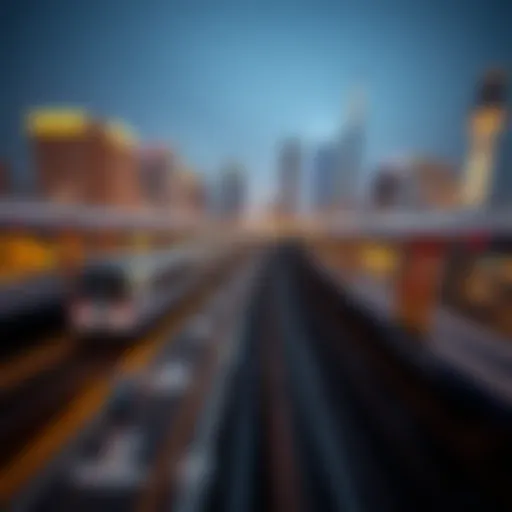 Overview of the Dubai Metro network showcasing its extensive reach