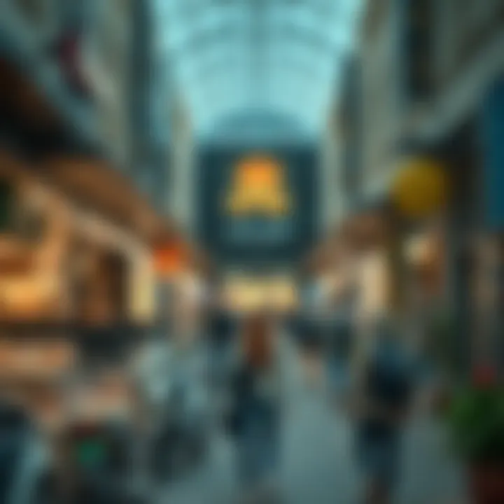 A bustling shopping scene depicting local commerce in Dubai