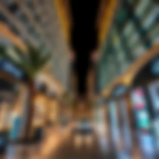 Luxurious shopping district in Dubai showcasing high-end boutiques