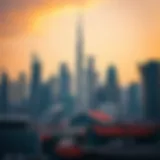 Iconic skyline of Dubai showcasing modern architecture