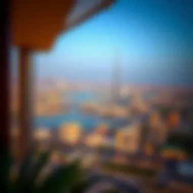 Panoramic View of Dubai from Nima the Valley Emaar Panoramic view of Dubai skyline from Nima the Valley Emaar emphasizing luxury living.