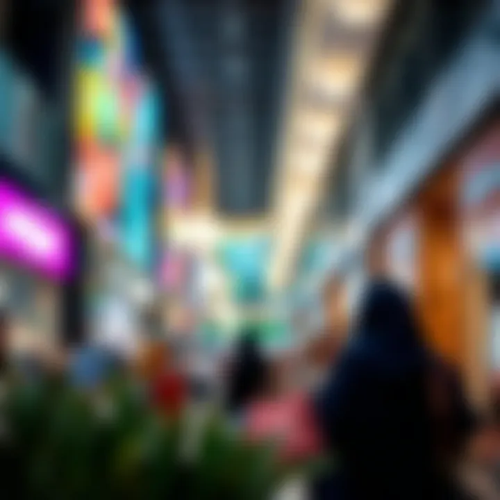 Vibrant shopping scene at Oasis Mall Dubai