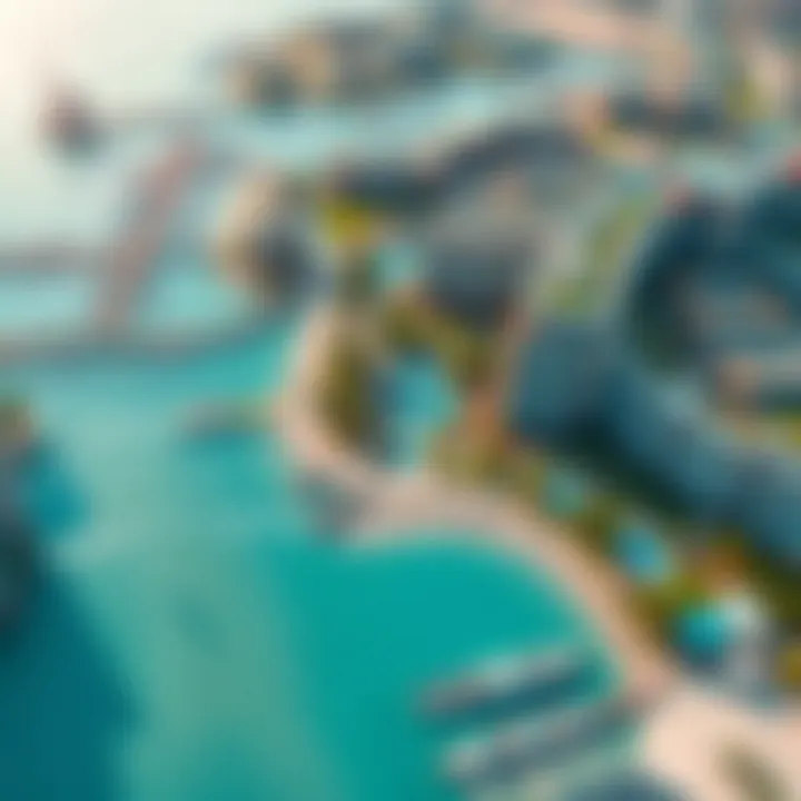 Aerial Perspective of Palm Boardwalk Aerial perspective showcasing the Palm Boardwalk's layout