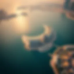 Aerial view of Palm Jumeirah showcasing its unique shape and luxury developments