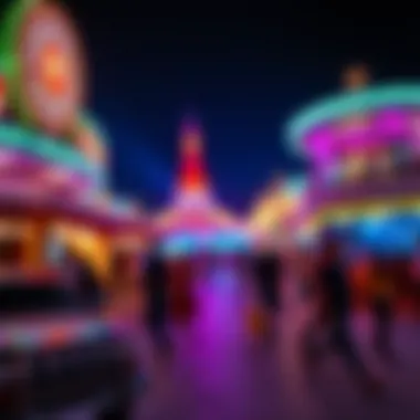 Vibrant nightlife scene at The Pointe, featuring dazzling lights and entertainment options