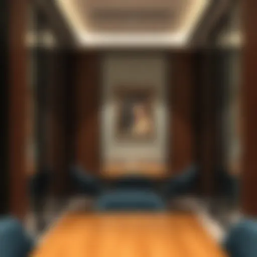 Innovative Room Partitioning in an Office Environment Modern office space with elegant partitions