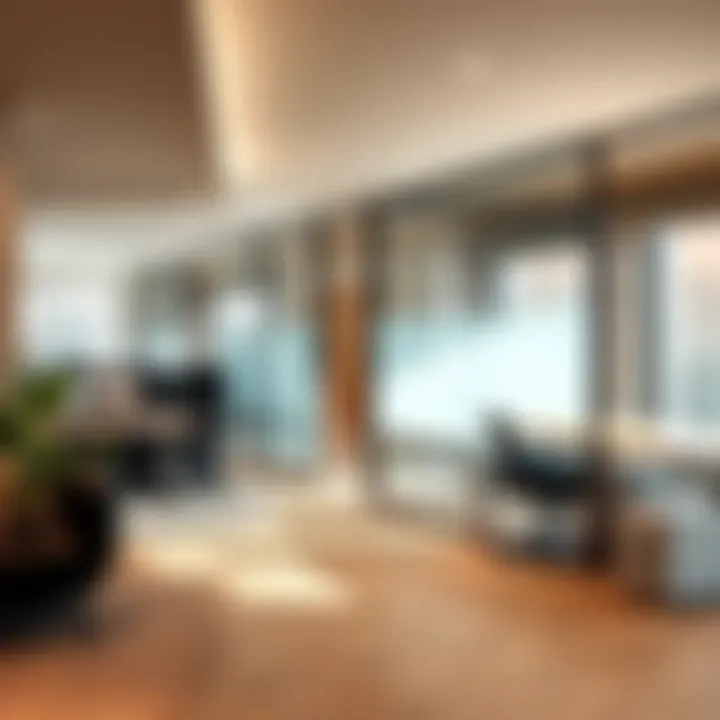 Open concept workspace enhanced with flexible partitions