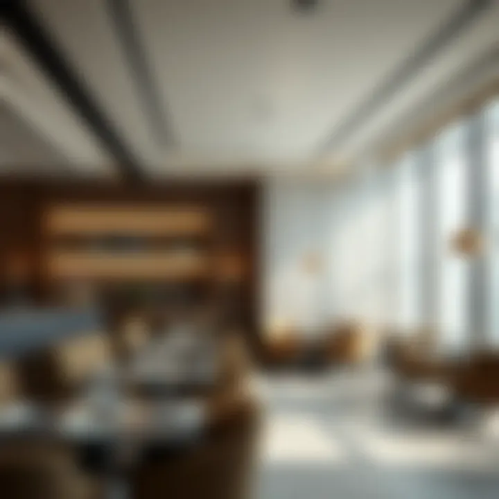 Contemporary restaurant layout utilizing space partitions