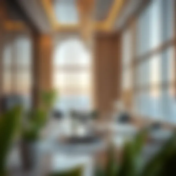 Luxurious Interior of Prism Tower Luxurious interior space within Prism Tower highlighting modern living