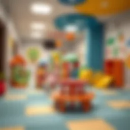 Colorful play area for children