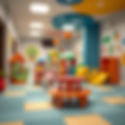 Colorful play area for children