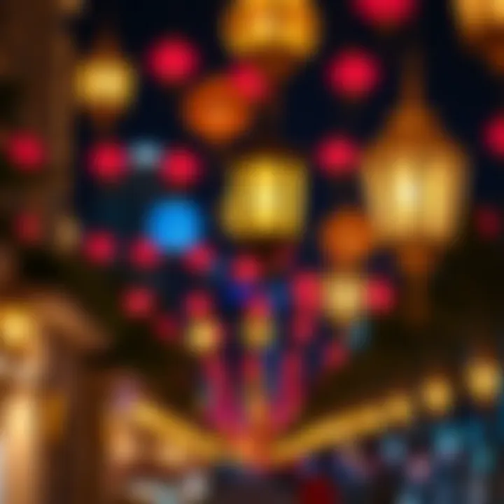 Decorative Ramadan lanterns illuminating the streets
