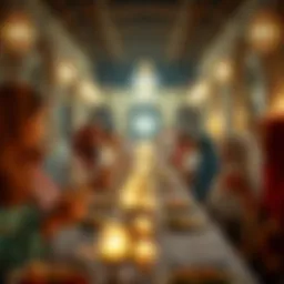 Traditional Iftar gathering during Ramadan