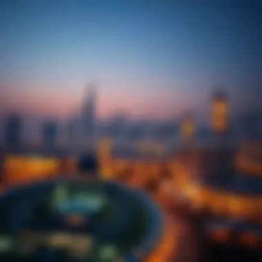 Dubai skyline illuminated during Ramadan nights