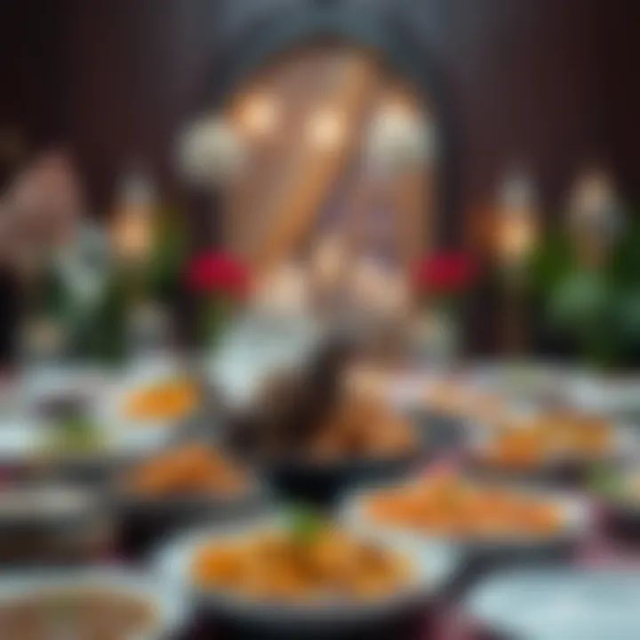 Traditional Iftar spread showcasing cultural dishes