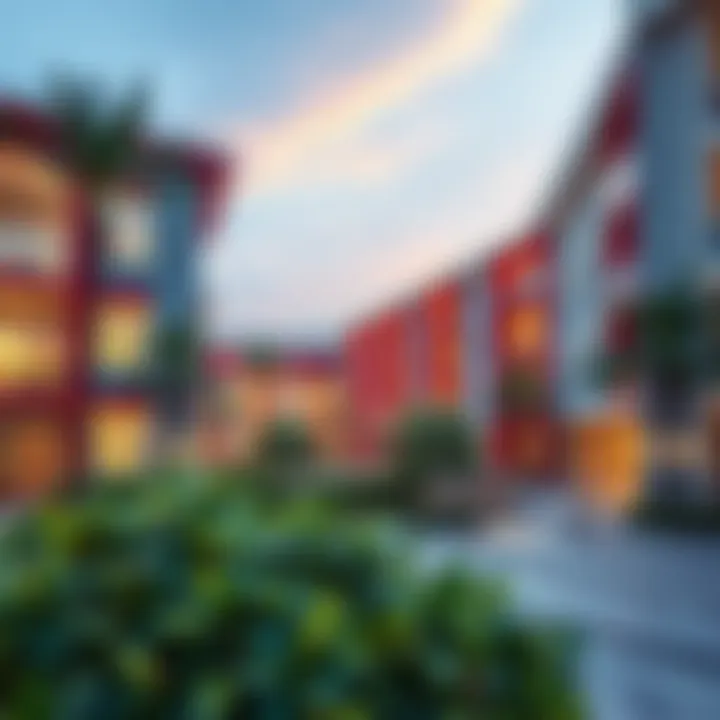 A vibrant school building in Rashidiya, Dubai