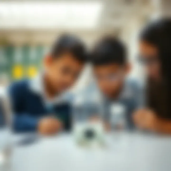 Students engaged in a science experiment at a local school