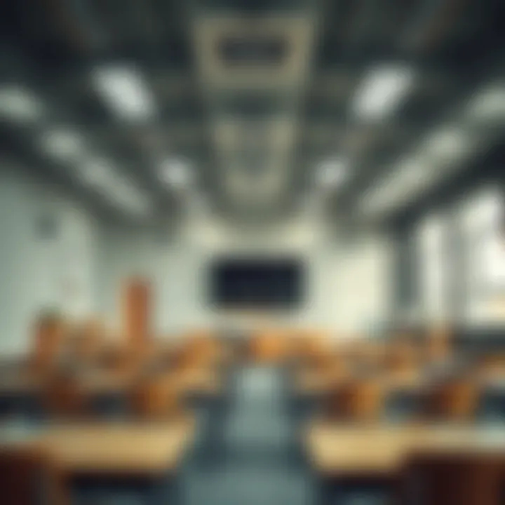 A modern classroom with advanced learning tools