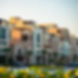 A stunning view of Mirdif's residential area showcasing diverse architecture