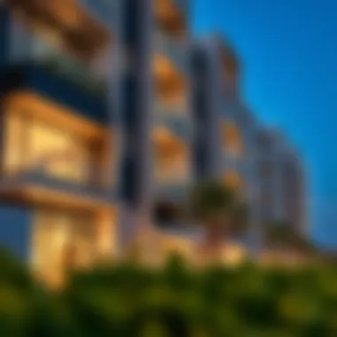 Modern apartment exterior in Dubai