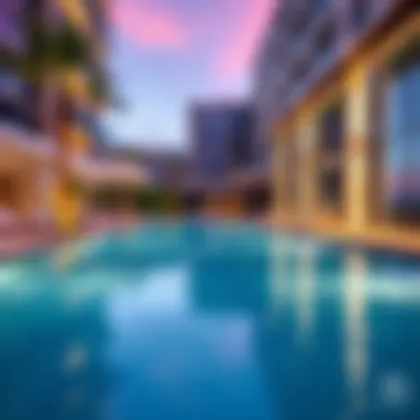 Luxury Amenities at District One Luxurious swimming pool and leisure area at District One