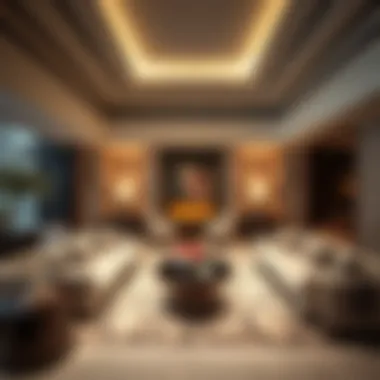 Luxurious interior design of Rosewood Dubai