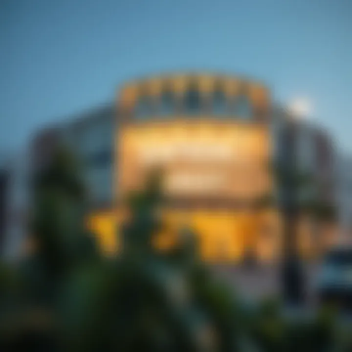 Exterior view of Safeer Market highlighting modern architecture