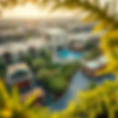 Aerial view of Samana highlighting lush greenery and community spaces