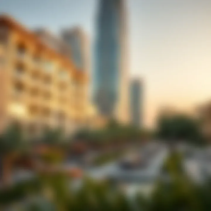 Community spaces and amenities surrounding the Sarah Tower