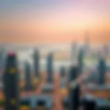 Aerial view of Dubai's skyline highlighting rental properties