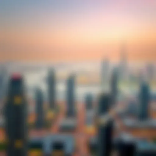 Aerial view of Dubai's skyline highlighting rental properties
