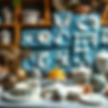 Artistic Applications of Silicone Molds An artistic display of silicone molds used for crafting unique designs