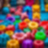 An array of colorful silicone molds showcasing various shapes