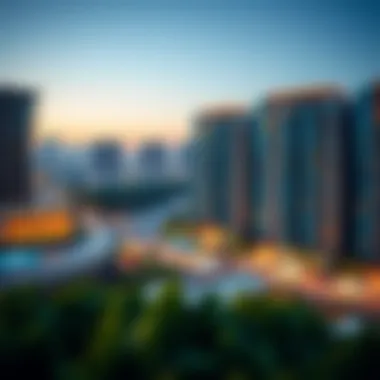 Panoramic view highlighting the prime location of Sobha Creek Vistas Grande in Dubai