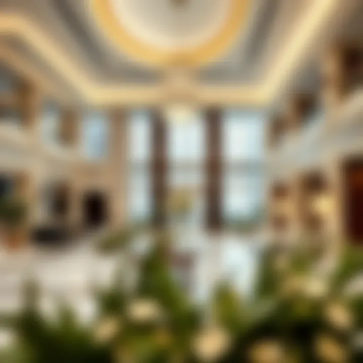 Luxurious lobby area with elegant decor in South Heights Tower B