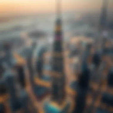 Aerial Grandeur of Sparkle Tower Aerial view showcasing the grandeur of Sparkle Tower amidst the Dubai skyline