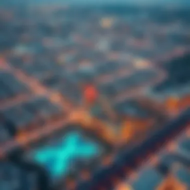 Location Overview of The Crestmark Ellington Aerial view of Dubai highlighting The Crestmark Ellington's location
