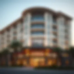 Exterior view of The Crestmark Ellington showcasing its architectural design