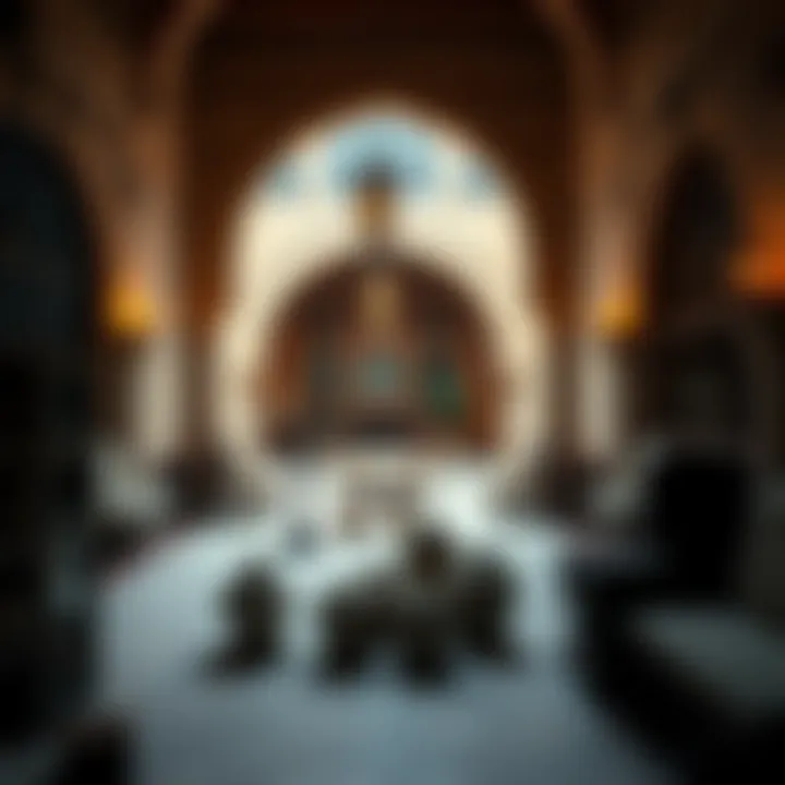 Interior details highlighting traditional craftsmanship of the structure