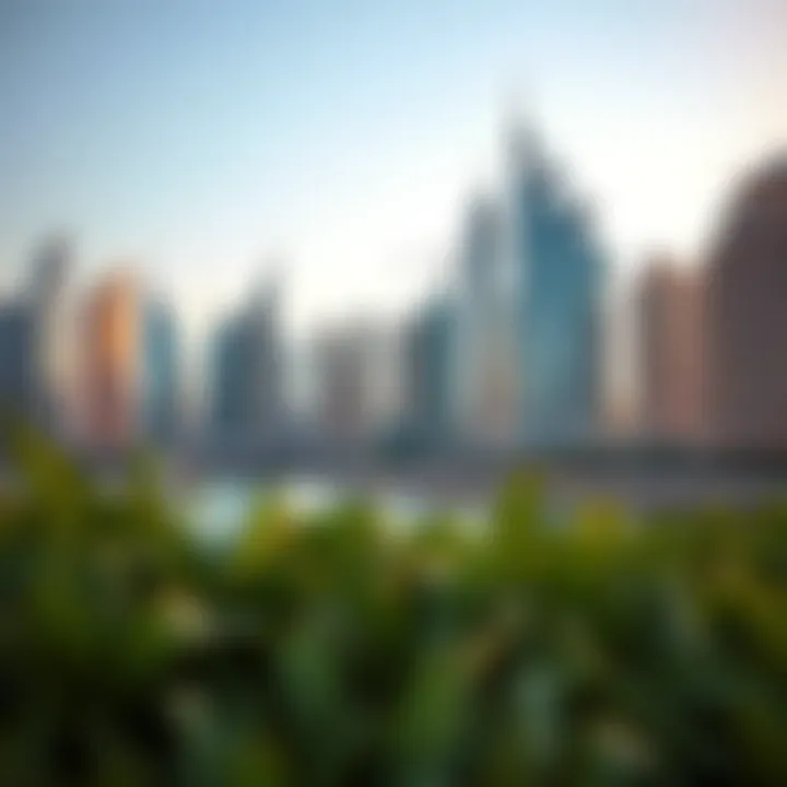 Stunning skyline of Dubai featuring iconic buildings